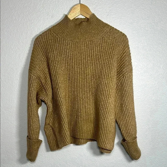 TOPSHOP Cozy Brown Turtleneck Sweater - Picture 1 of 8